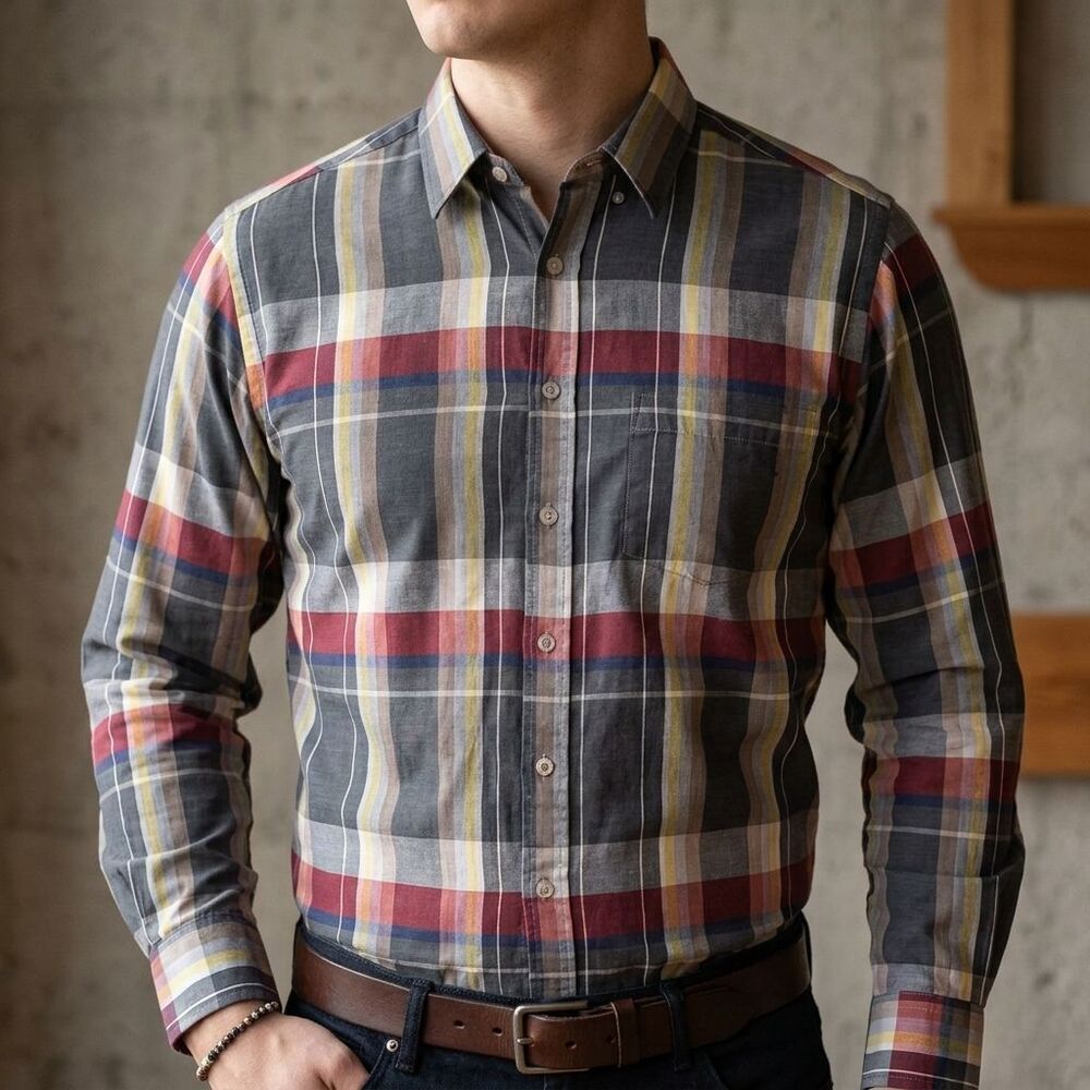 Vintage McGregor Contemporary Plaid Shirt Mens XL Long Sleeve Button Down 90s